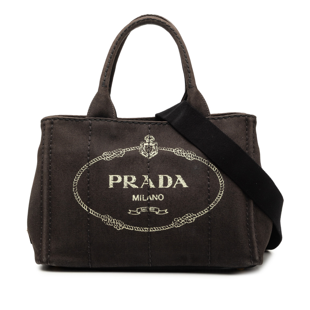 Pre-Loved Prada Small Canvas Canapa Logo Tote